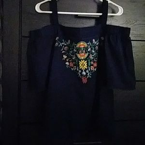 Navy blue democracy blouse
